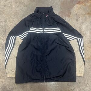 Vintage Adidas WindBreaker Men’s Medium Black White Streetwear Sports Soccer 90s